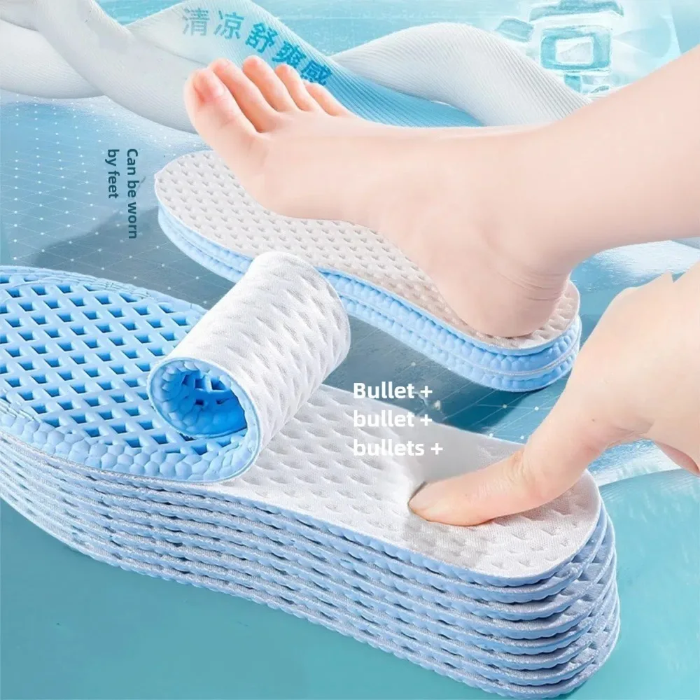 Comfortable Shock Absorption Mesh Breathable Insoles Sweat Absorb High-elasticity Shock Absorption Memory Foam Cool Insole - Image 5