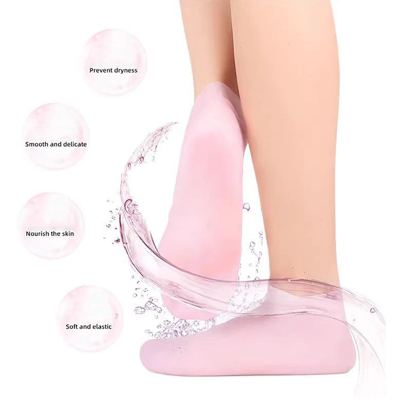 Moisturizing Silicone Foot Socks Women's Dry Cracked Feet Therapy Massage Soft Skin Care Hydrating Socks for Foot Moisturization - Image 3