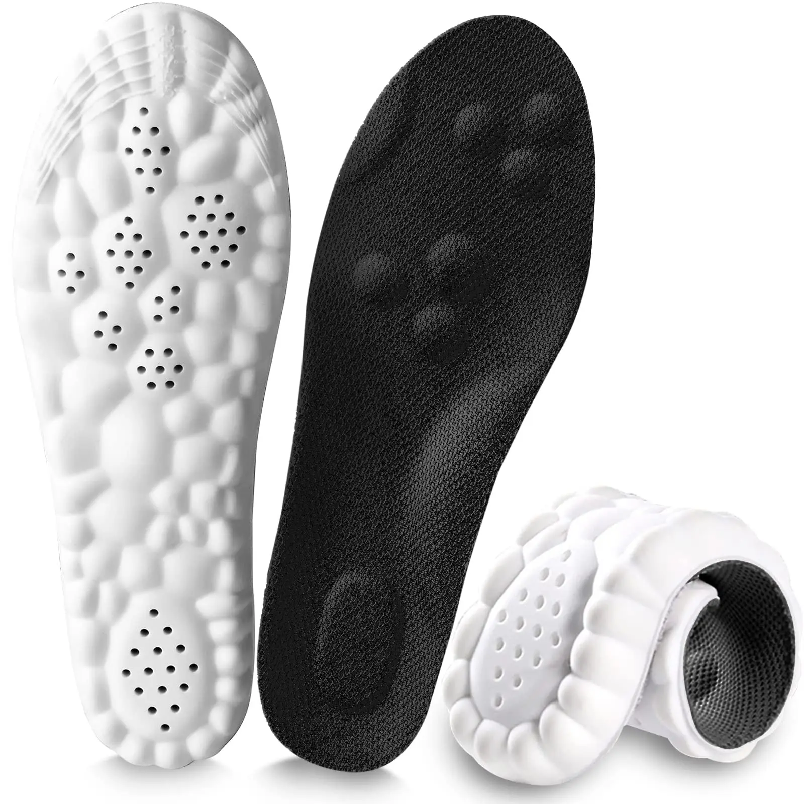 Men Women 4D Cloud Arch Support Memory Cotton Shock Shoes Sole Orthopedic Flatfoot Insoles Absorption Cushioning Sports Insole - Image 2