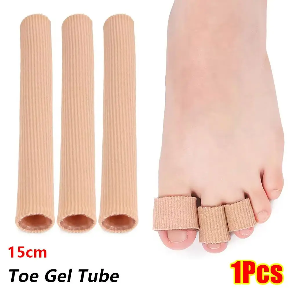 1Pcs Durable 15cm Toe Gel Tube Fabric Soft Tube Sleeve Pads Insoles Silicone Toe Cushion Cover Foot Care Pedicure