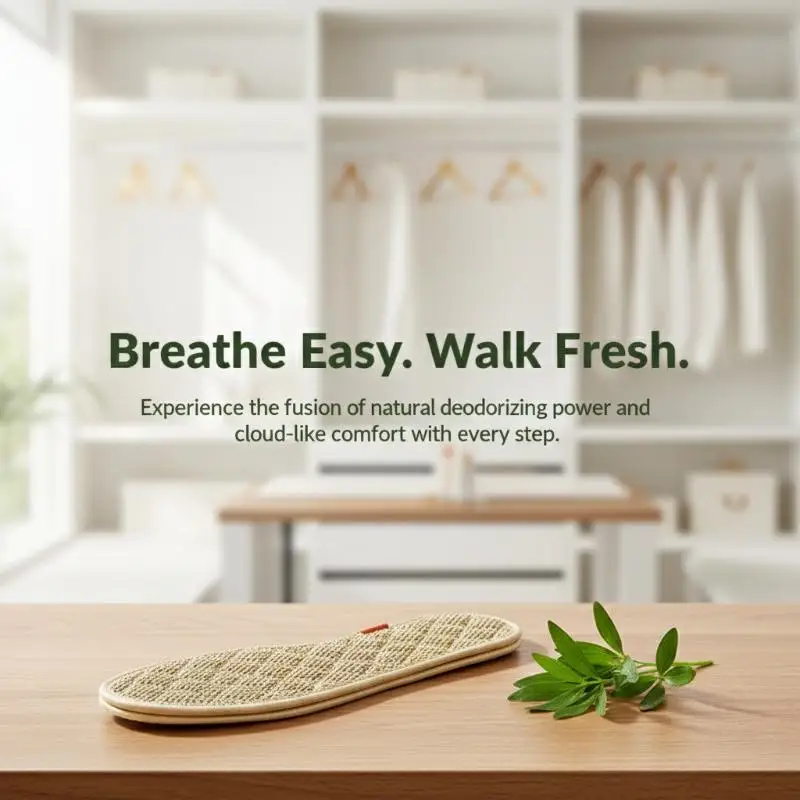 Mugwort Cotton And Linen Anti-odor Insoles Soft Soles Strong Sweat Absorption Breathability And Deodorization - Image 2