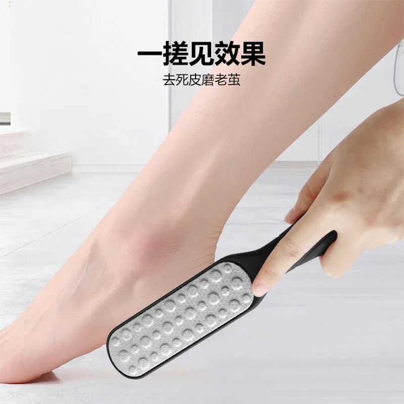 Stainless steel grinding surface to remove dead skin foot grinder, household foot sole rubbing callus feet, double-sided foot gr - Image 2